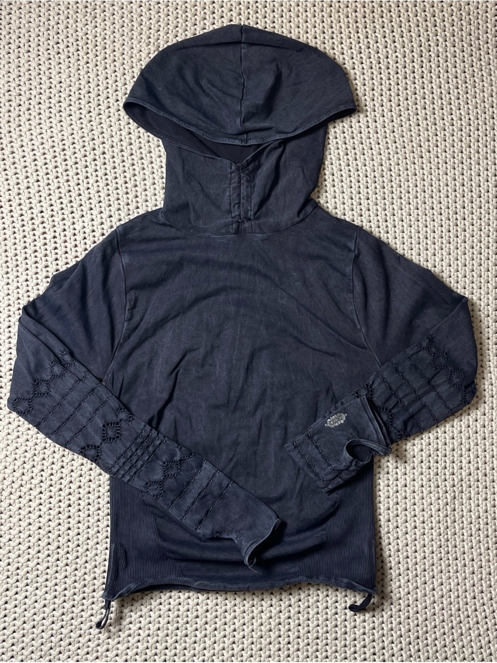 FP Movement by Free People Women's Hooded Pullover - Charcoal S/M